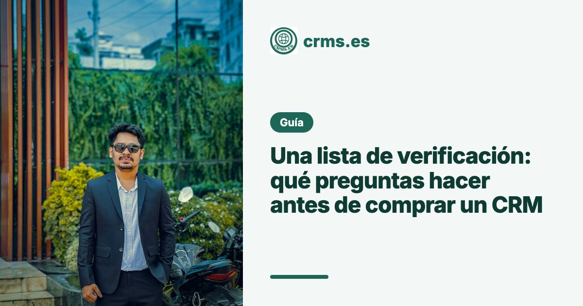 Checklist preguntas comprar CRM